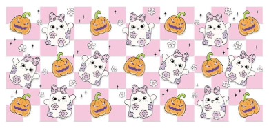 101 Checkered Pumpkin Ghost